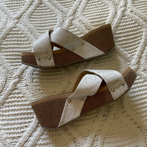 Volatile Riverside Silver Snakeskin Sandal